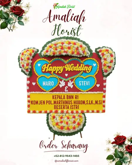 Papan Bunga Pernikahan Padang Birik Birik